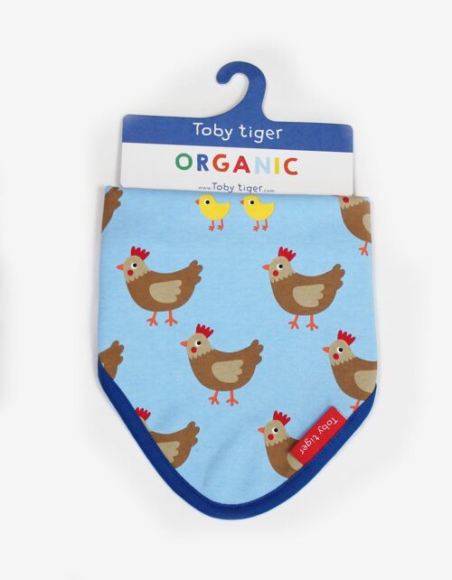 Organic Chicken Print Dribble Bib