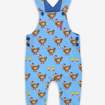 Organic Chicken Print Dungarees