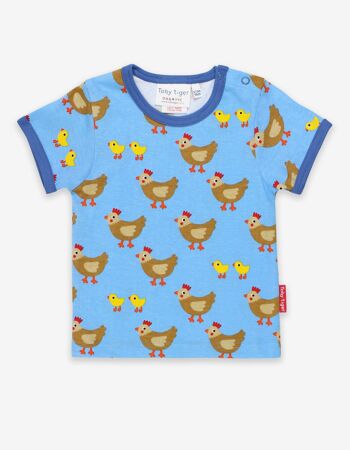 T-shirt imprimé poulet bio 1