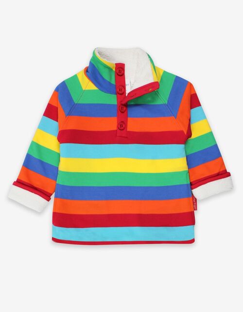 Organic Multi Stripe Cosy Fleece Sweatshirt