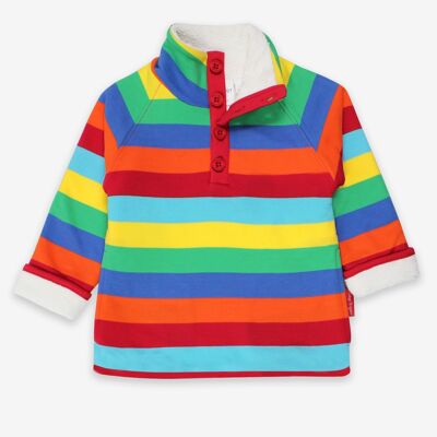 Organic Multi Stripe Cosy Fleece Sweatshirt