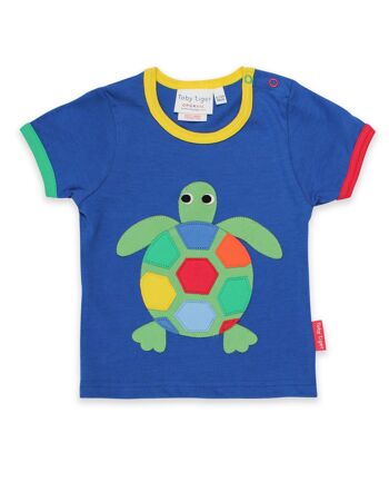 T-shirt bio à appliqué tortue 1