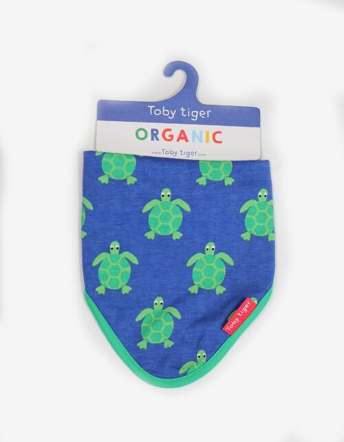 Organic Turtle Print Dribble Bib