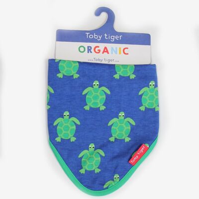 Organic Turtle Print Dribble Bib