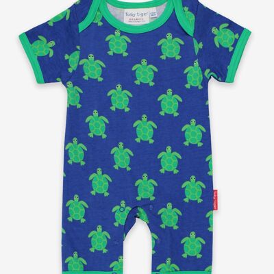 Organic Turtle Print Romper