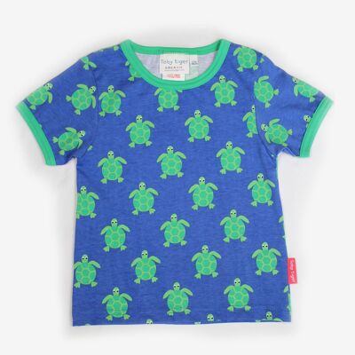 T-shirt con stampa tartaruga organica
