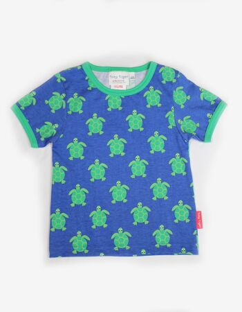 T-shirt bio à imprimé tortue 1