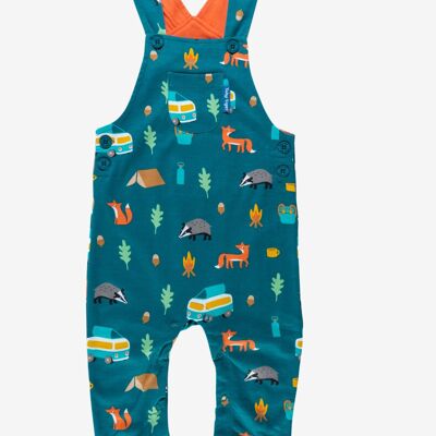 Organic Campervan Print Dungarees