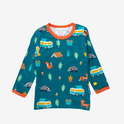 Bio-T-Shirt mit Campervan-Print