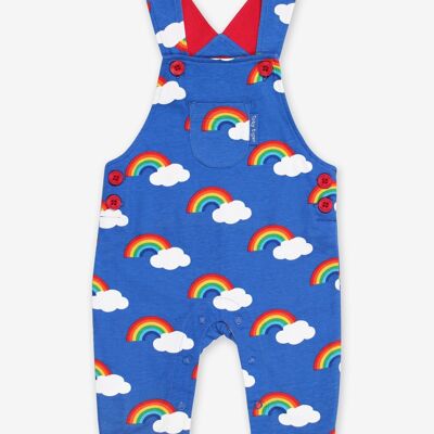 Organic Multi Rainbow Print Dungarees