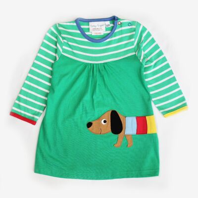 Organic Multi Sausage Dog Applique Dress