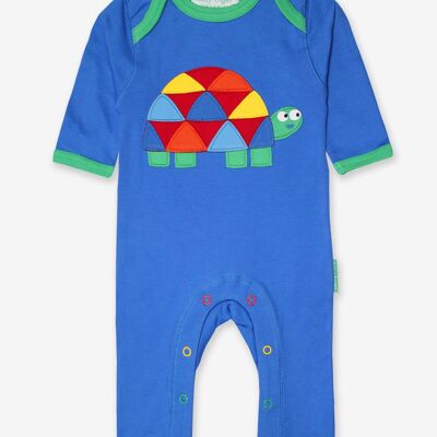 Organic Tortoise Applique Sleepsuit