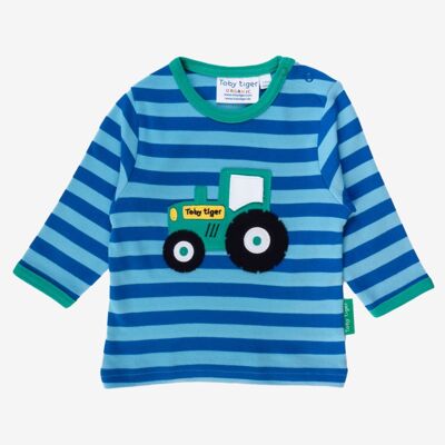 Organic Tractor Applique T-Shirt (lift-the-flap)