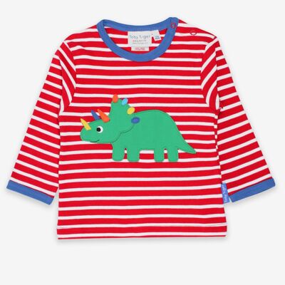 Bio-T-Shirt mit Triceratops-Applikation