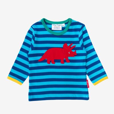 T-shirt applique triceratopo organico