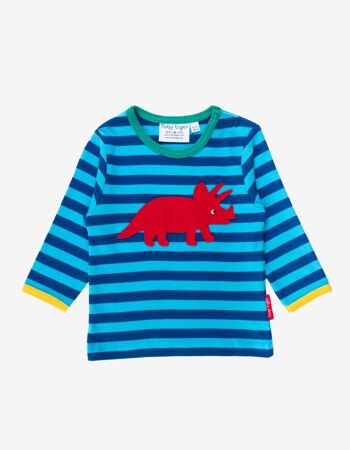 T-shirt à appliqué Triceratops bio