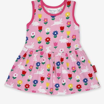 Organic Bunny Print Summer Dress