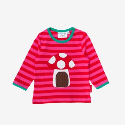 Organic Mouse and Mushroom Applique T-Shirt (lift-the-flap)