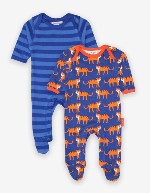 Organic Tiger 2-Pack Babygrow