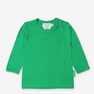 Grünes Basic-T-Shirt aus Bio-Baumwolle