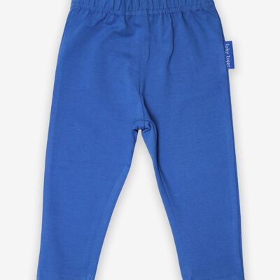 Blaue Basic-Leggings aus Bio-Baumwolle