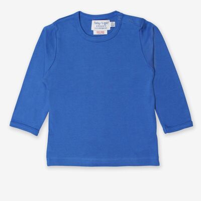 Blaues Basic-T-Shirt aus Bio-Baumwolle