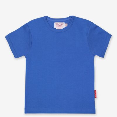 T-shirt basic blu organico