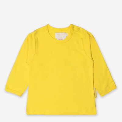 Gelbes Basic-T-Shirt aus Bio-Baumwolle