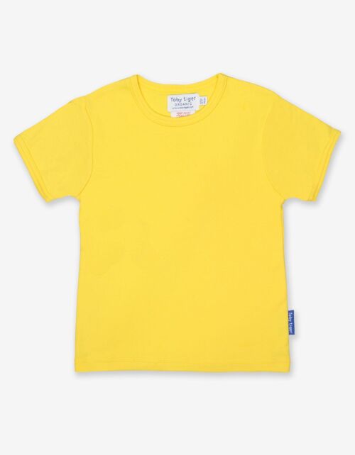 Organic Yellow Basic Short-Sleeved T-Shirt