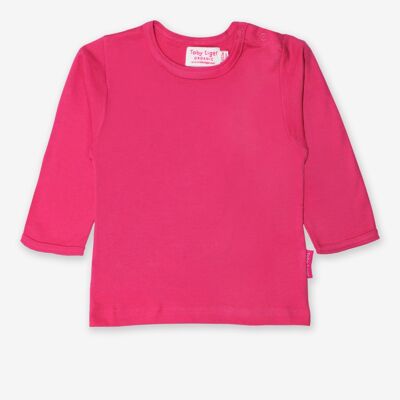 Rosa Basic-T-Shirt aus Bio-Baumwolle