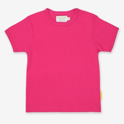 Rosa Basic-T-Shirt aus Bio-Baumwolle