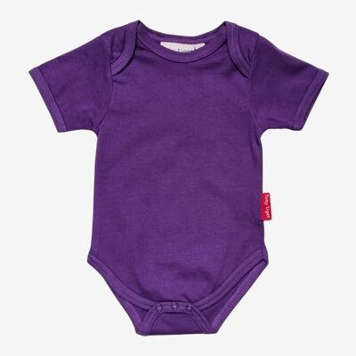 Organic Purple Basic Short-Sleeved Baby Body