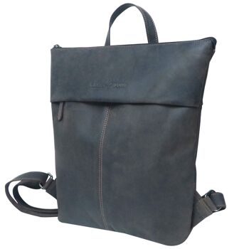 Ines sac à dos en cuir véritable femme sac à dos en cuir marron homme A4 6