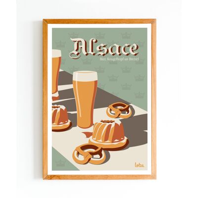Poster Alsace - Alsatian Specialties | Vintage Minimalist Poster | Travel Poster | Travel Poster | Interior decoration
