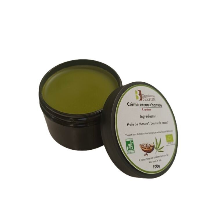 Crème à tartiner beurre de cacao et chanvre - Pot de 100g
