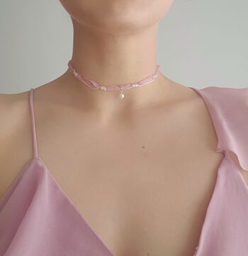 Rosen-Choker-Perlen-Halskette 9