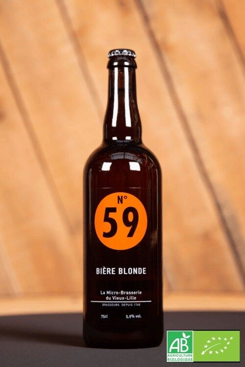 N°59 Bière Blonde Bio à 5,9% Vol. 75cl