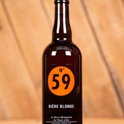 N°59 Organic Blonde Beer at 5.9% Vol. 75cl