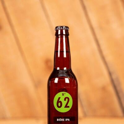 N°62 Organic IPA Beer at 6.2% Vol. 33cl