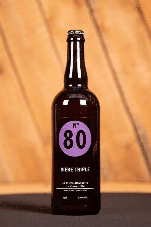 N°80 Bière Triple Bio à 8,0% Vol. 75cl