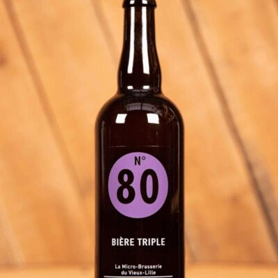 N°80 Organic Triple Beer at 8.0% Vol. 75cl