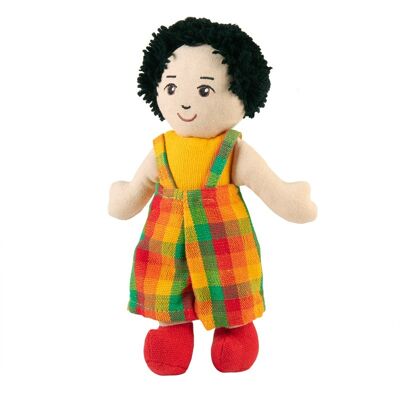 Boy doll - white skin black hair