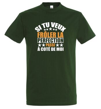 T-SHIRT humoristique Si tu veux frôler la perfection passe à côté de moi 3