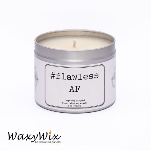 Candle gift for friend. #Flawless AF. Handmade soy wax candle. Slogan candle. Quote candle.  funny candle. friend gift. friendship candle.