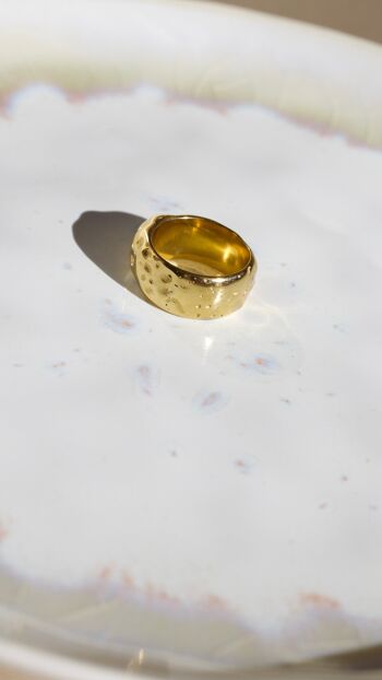 Bande de feuille d'or et anneau de perle 6