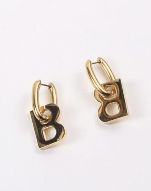 B Logo Earrings