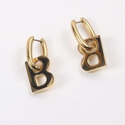 B Logo Earrings