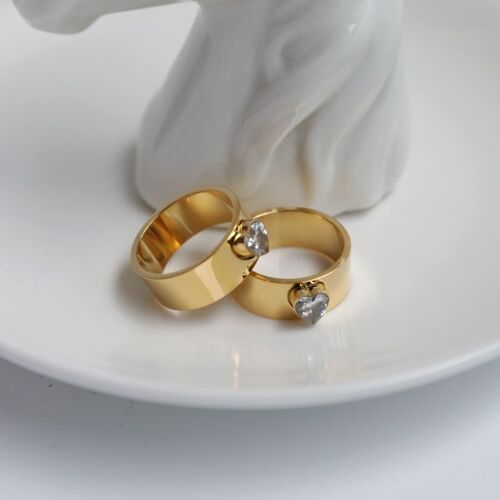 Statement Crystal Gold Heart Band