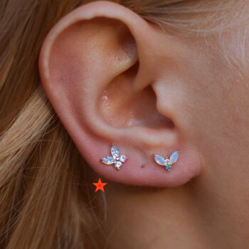 Boucles d'Oreilles Cristal Papillon 2