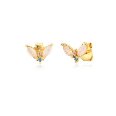 Tiny Winged Studded Earrings